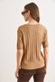 Women's Camel V-Neck Thick Ribbed Knitwear Blouse Blz-19003208 - 6