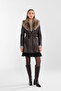 Women's Genuine Leather Brown Leather Coat - 6