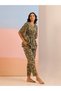 Women Pure Cotton Floral Printed Kimono Top and Pyjama Set - 3