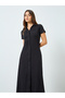 Women Studded Collar Shirt Maxi Dress - 3