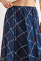 Women's Navy Blue Lined Skirt Asymmetrical Plaid Bell Tulle Skirt Etk-19000384 - 3