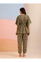 Women Pure Cotton Floral Printed Kimono Top and Pyjama Set - 2