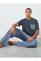 Men Printed Pocket Short Sleeve T-Shirt and Pyjama Set