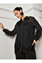 Women Black Fringe Detail Buttoned Shirt - 3
