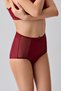 Women's Tulle Detailed High Waist Corseted Bato Panties |   Burgundy 9304 - 2