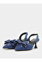 Women Denim Kitted Heel Denim Sandals - 2