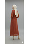 Women's Hijab Lace Lined Straw Belt Dress - 3