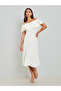 Women Off-Shoulder Midi Dress - 3