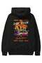 Araba Club Series 8 Back Printed Black Oversize Hooded Sweatshirt Men Women - 2