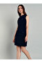 Women Navy Sleeveless Sheath Mini Dress - 4