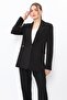 Oversize Single Button Classic Women's Jacket - Black - 1197100 - 4