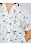 Women Floral Print Ruffled Neck Shirt - 4