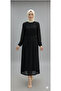 Women's Hijab Lace Lined Straw Belt Dress