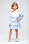 4-8 Years Old Seashell Sugar Girl's 3-Piece Set-Ice Blue