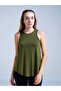 Women Olive Racerback Tank Top