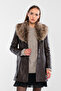 Women's Genuine Leather Brown Leather Coat - 5