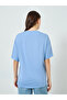 Women Blue Solid Oversized T-Shirt - 5
