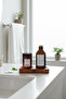 2-piece brown stand glass makeup remover bottle & makeup remover box - 2