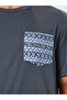 Men Printed Pocket Short Sleeve T-Shirt and Pyjama Set - 4