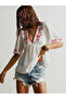 Women Floral Embroidery V Neck Top