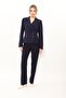 Men's Collared Buttoned Women's Jacket - Navy Blue - 1196100 - 3