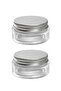 50 ml Plastic Metal Lid and 50 Cc Transparent Glass Cream Jar 2 Pieces - 2