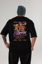 Araba Club Series 40 Back Printed Black Oversize T-Shirt 100% Cotton Men's Women's - 2