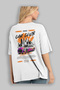 Araba Club Series 1 Back Printed White Oversize T-Shirt 100% Cotton Men's Women's - 3