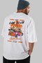 Araba Club Series 39 Back Printed White Oversize T-Shirt 100% Cotton Men Women - 7