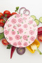 Glass Cutting Board and Presentation Plate Round Love Series with Rose Pattern 30 X 30 cm - 2
