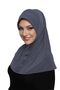 Takmatik Plain Dark Gray Ready-To-Wear Turban Hijab Pool Cap Suitable for Medical Use Prayer Cover - 6