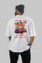 Araba Club Series 19 Back Printed White Oversize T-Shirt 100% Cotton Men's Women's - 4