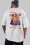 Araba Club Series 4 Back Printed White Oversize T-Shirt 100% Cotton Men Women - 5
