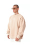Street Culture Themed Men's Beige Oversize Sweatshirt - 7