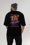 Araba Club Series 7 Back Printed Black Oversize T-Shirt 100% Cotton Men's Women's - 5