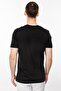 Men's Black Standard Fit Crew Neck Printed 100% Cotton T-Shirt - 2