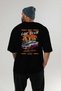 Araba Club Series 30 Back Printed Black Oversize T-Shirt 100% Cotton Men Women - 5