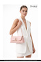 Wrinkled Textured Pink Shk305 Faux Leather, Special Lock Magnet Hand, Arm and Shoulder Bag - 7