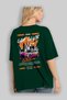 Araba Club Series 1 Back Printed Green Oversize T-Shirt 100% Cotton Men's Women's - 4