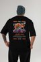 Araba Club Series 2 Back Printed Black Oversize T-Shirt 100% Cotton Men's Women's - 2