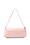Wrinkled Textured Pink Shk305 Faux Leather, Special Lock Magnet Hand, Arm and Shoulder Bag - 3