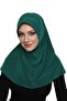 Takmatik Plain Green Ready-To-Wear Turban Hijab Pool Cap Suitable for Medical Use Prayer Cover - 6