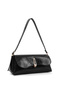 Wrinkled Textured Black Shk305 Faux Leather, Special Lock Magnet Hand, Arm and Shoulder Bag - 2
