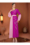 Women Purple Rhinestone Embellished Jalabiya - 2