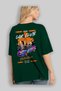 Araba Club Series 7 Back Printed Green Oversize T-Shirt 100% Cotton Men's Women's - 4