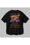 Araba Club Series 2 Back Printed Black Oversize T-Shirt 100% Cotton Men's Women's - 3