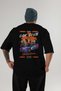 Araba Club Series 7 Back Printed Black Oversize T-Shirt 100% Cotton Men's Women's - 2