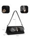 Wrinkled Textured Black/Wrinkled Textured Burgundy Shk305 Set Faux Leather, 2-Piece Hand, Arm, and Shoulder Bag - 3