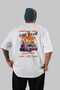 Araba Club Series 3 Back Printed White Oversize T-Shirt 100% Cotton Men's Women's - 2