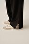 Black Lycra Sweatpants with Slits at the Hem - 7